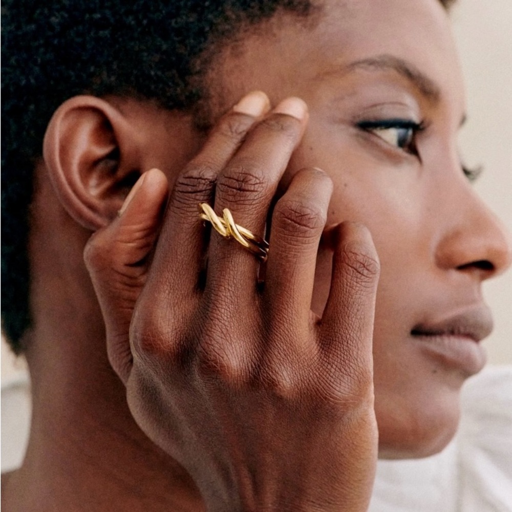 Sezane Gold Twist Ring